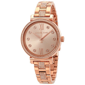 Michael Kors Women’s Quartz Stainless Steel Rose Gold Dial 36mm Watch MK3882