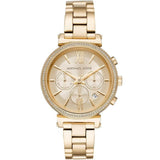 Michael Kors Women’s Quartz Chronograph Stainless Steel Gold Dial 39mm Watch MK6559