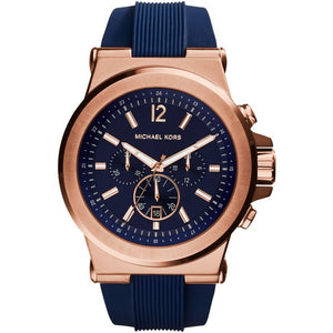 Michael Kors Men’s Chronograph Silicone Strap Blue Dial 49mm Watch MK8295