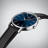 TISSOT Men’s Swiss Made Quartz Black Leather Strap Blue Dial 40mm Watch T143.410.16.041.00