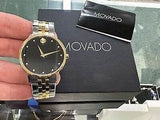 Movado Men’s Swiss Made Quartz Stainless Steel Black Dial 40mm Watch 0607202