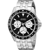 Guess Men’s Silver Black Dial 44mm Watch W1107G1