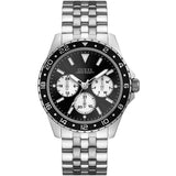 Guess Men’s Silver Black Dial 44mm Watch W1107G1