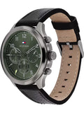 Tommy Hilfiger Men’s Quartz Leather Strap Green Dial 45mm Watch 1791856