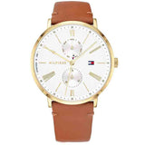 Tommy Hilfiger Women's Quartz Leather Starp Silver Dial 38mm Watch 1782073