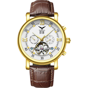 Vortex Tourbillon With Strap - YellowGold White