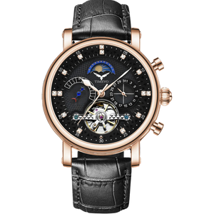 Phantom Tourbillon With Strap - RoseGold Black