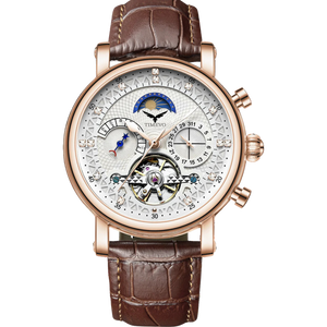 Phantom Tourbillon With Strap - Rose Gold White