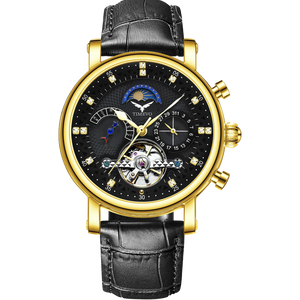 Phantom Tourbillon With Strap - YellowGold Black