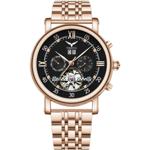 Vortex Tourbillon With Bracelet - RoseGold Black