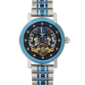 Steller Tourbillon With Dual tone Bracelet - Blue Black