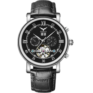 Vortex Tourbillon With Strap - Silver Black