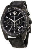 Emporio Armani Men’s Quartz Black Nylone Strap Black Dial 44mm Watch AR6131