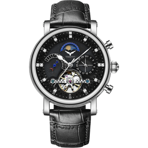 Phantom Tourbillon With Strap - Silver Black