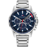 Tommy Hilfiger Men's Quartz Stainless Steel Blue Dial 44mm Watch 1791788